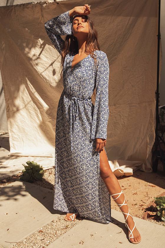 Mandala Daydream Blue Print Maxi Dress 7
