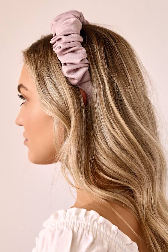 Let's Head Out Beige Ruched Headband 4