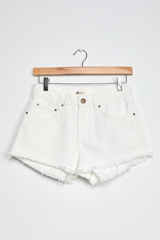white denim cutoffs