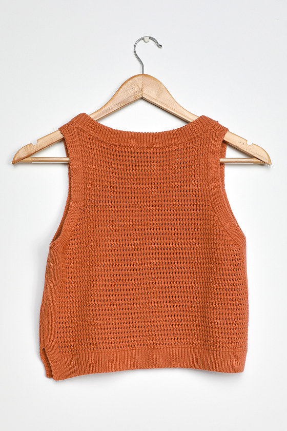orange knit tank