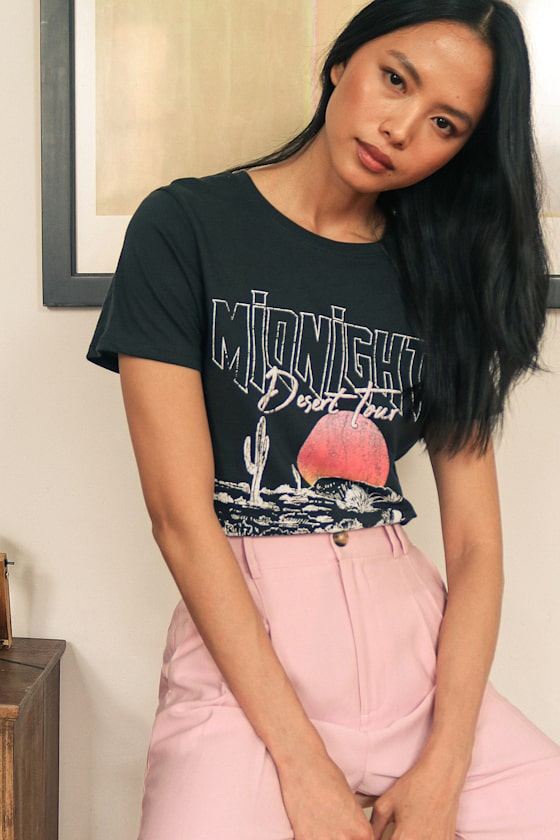 Midnight Tour Washed Black Tee 7
