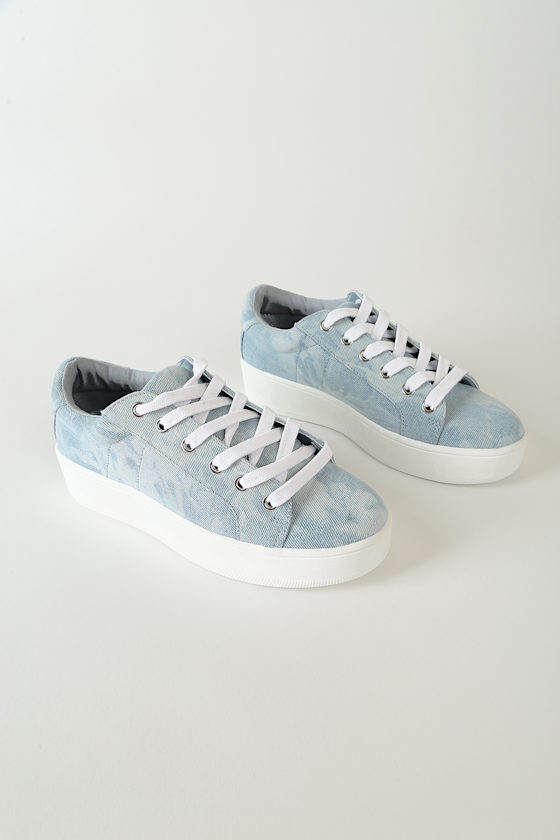 Bertie Denim Fabric Sneakers 3