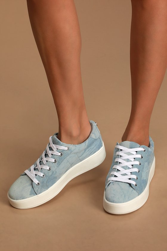 Bertie Denim Fabric Sneakers 4