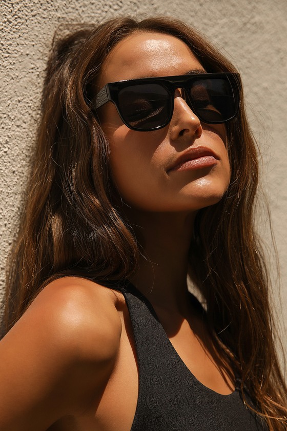 Black straight top online sunglasses