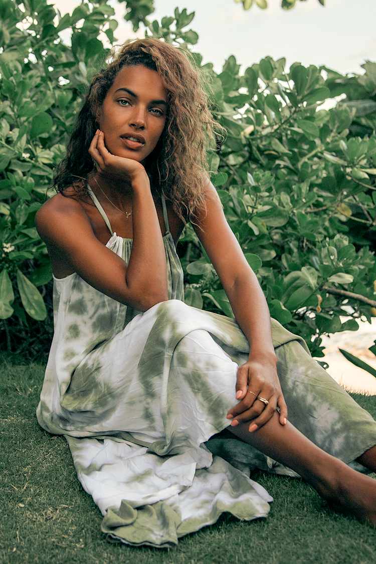 NYTT High Low Maxi - Green Tie-Dye Maxi Dress - Lightweight Maxi - Lulus