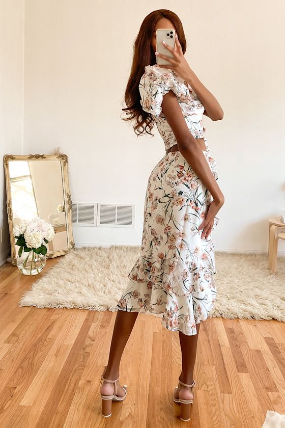 Two Pc Frill Dress