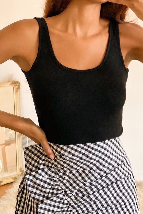 Staple Style Black Ribbed Tank Top 5