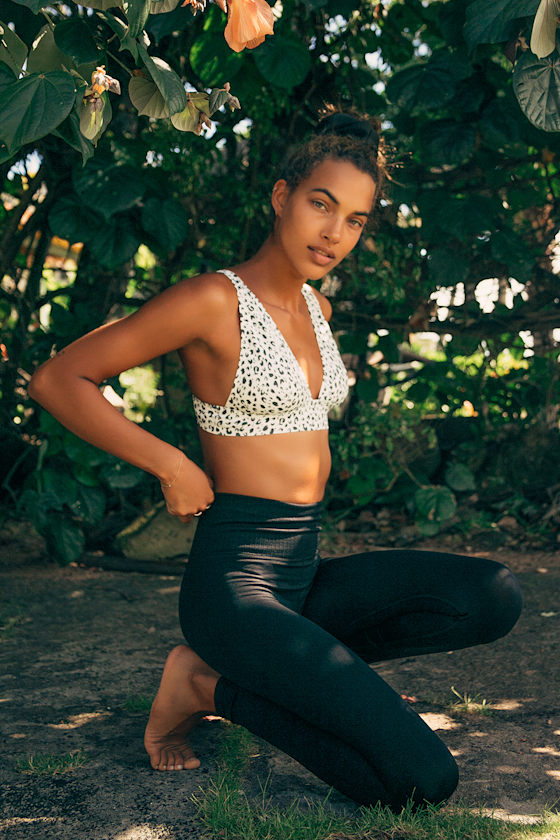 Erin Printed White Leopard Print Scuba Bralette 6