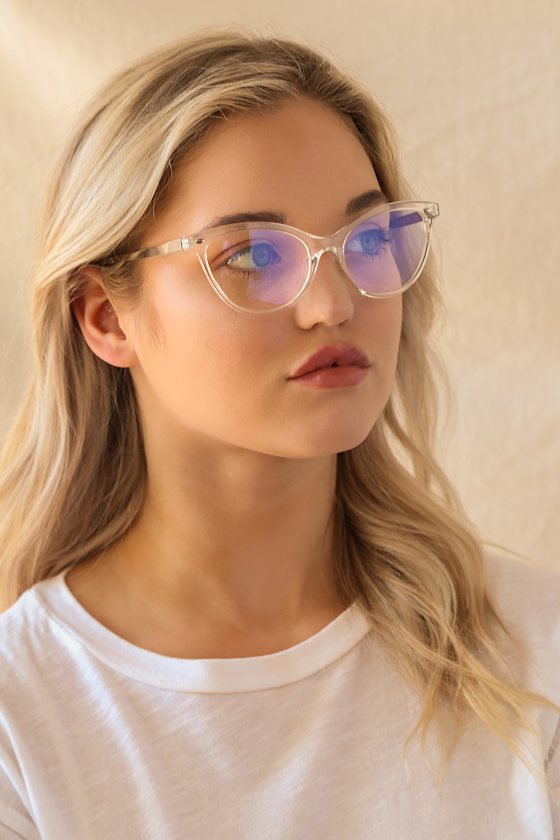 Clear Blue Light Glasses Transparent Glasses CatEye Glasses Lulus