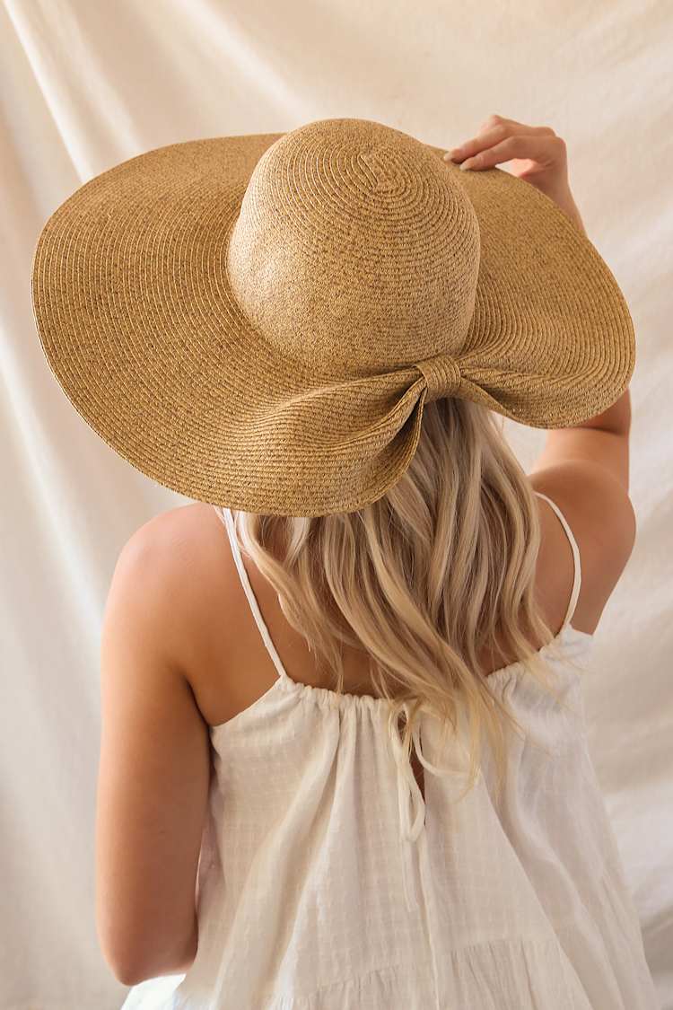 Tan Woven Straw Hat s-l400.jpg main image 2