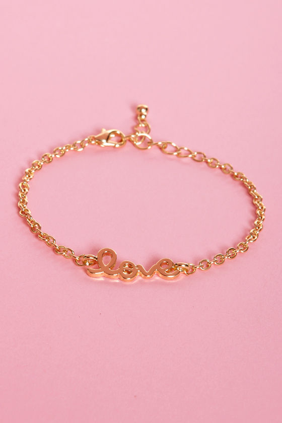 Sweet Love Bracelet Chain Bracelet Gold Bracelet Charm Bracelet