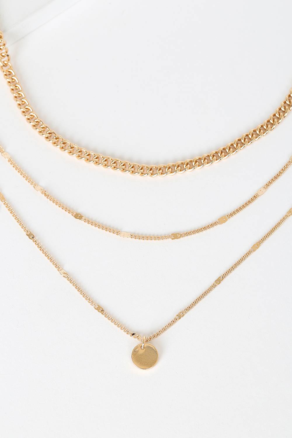 Three-Way Tie Gold Necklace Set