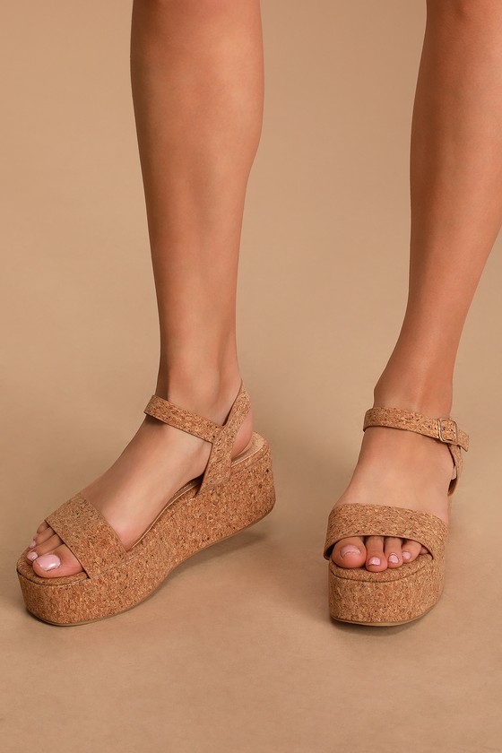 high cork wedges