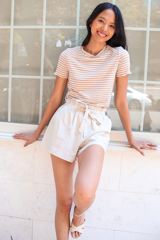 Kiri Tan Striped Tee 5