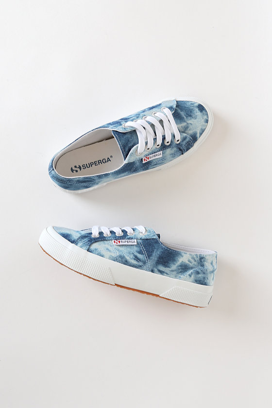 Superga tie dye denim sneakers cheap
