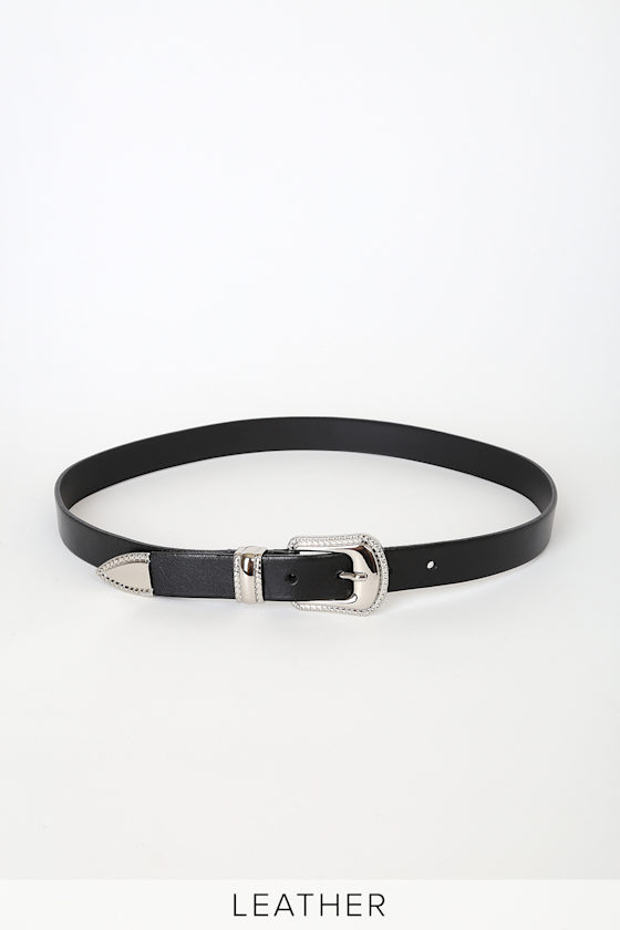 Day in the Countryside Black Leather Belt 3