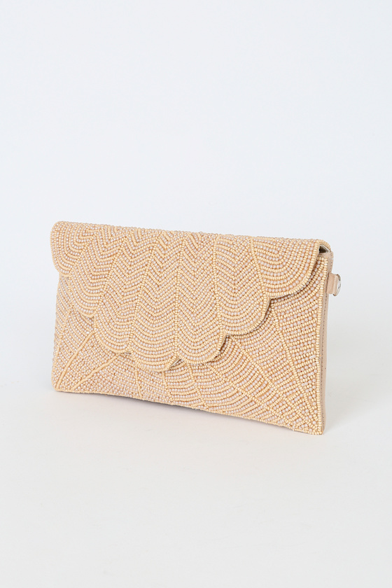 Junipero Champagne Beaded Clutch - thumbnail 4