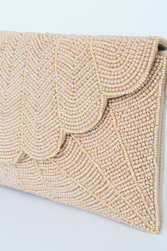 Junipero Champagne Beaded Clutch - thumbnail 5