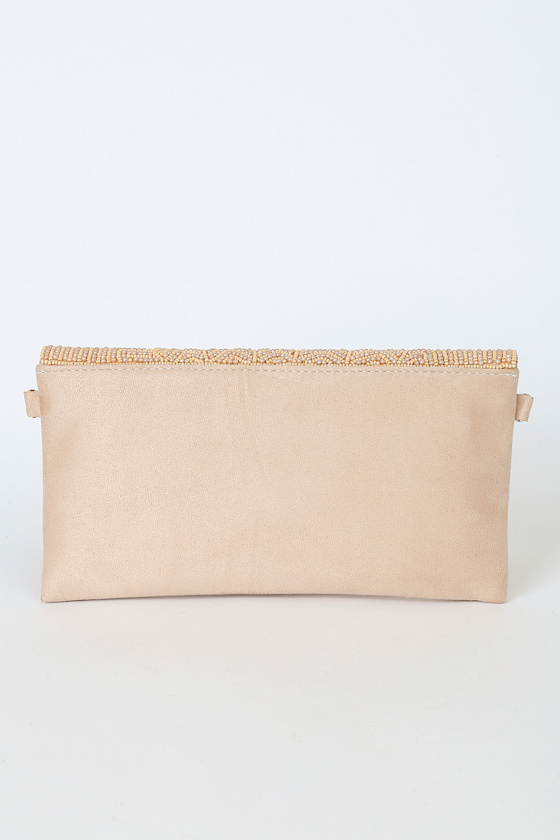 Junipero Champagne Beaded Clutch - thumbnail 6