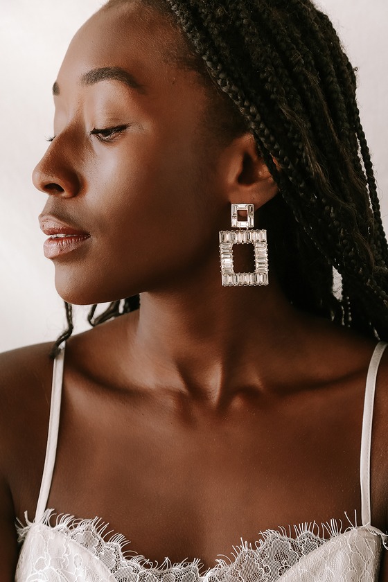High Glam bitions Gold Rhinestone Earrings