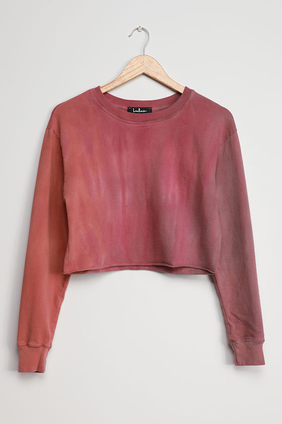 cropped pullover sweatshirt