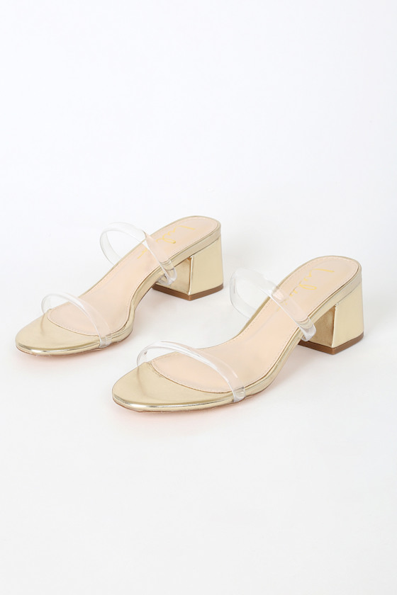 Savina Gold Mules 1