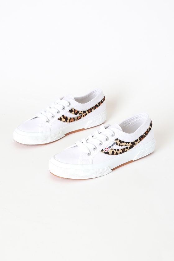 black and white leopard print sneakers