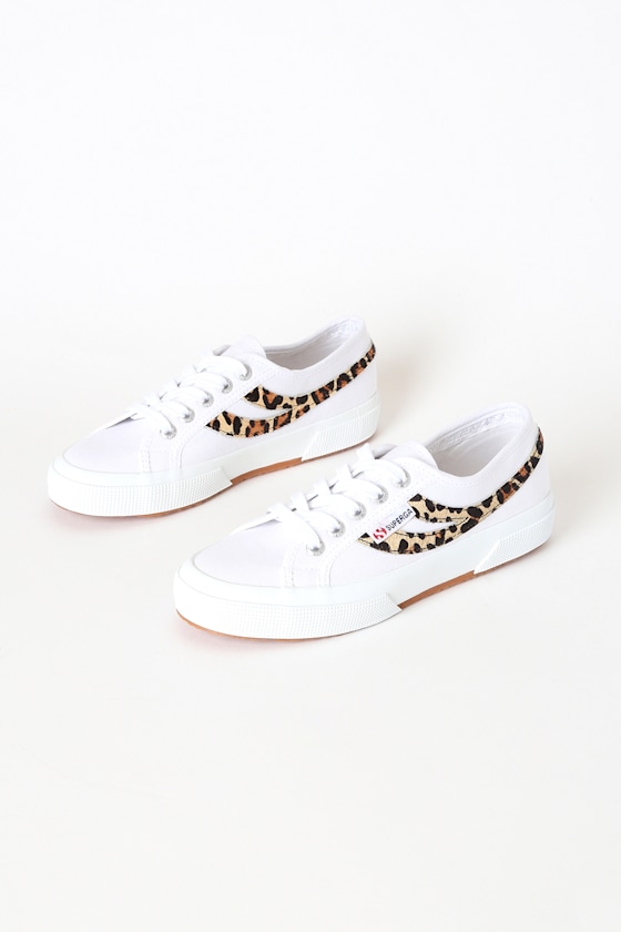 black and white leopard print sneakers