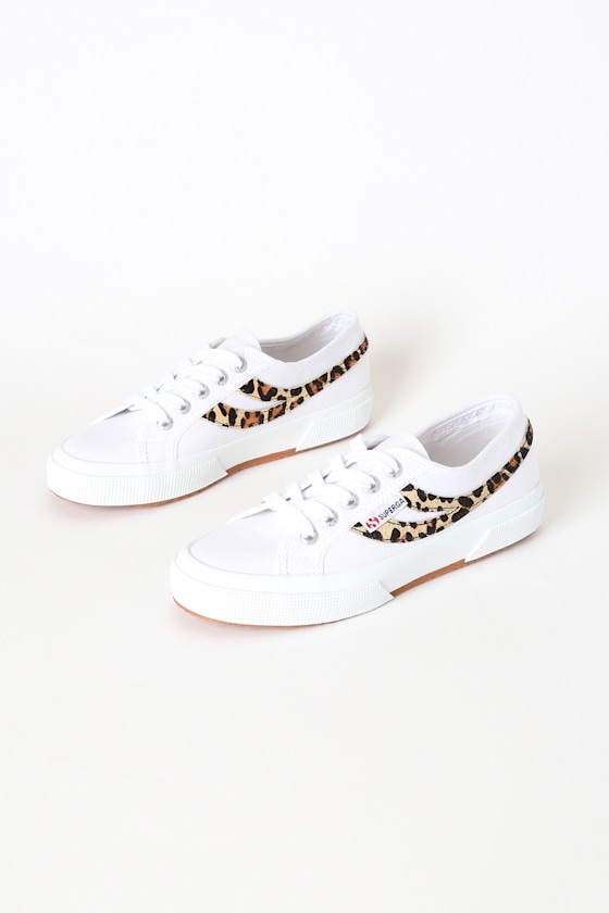 2953 COTU White Leopard Print Sneakers 6