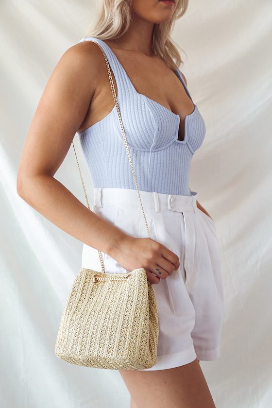 Miles to Go Beige Straw Mini Bag 6