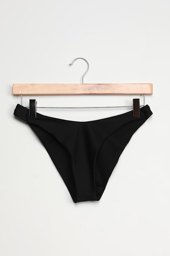 RVCA Bodega French - Black Bikini Bottoms - Cheeky Swim Bottom
