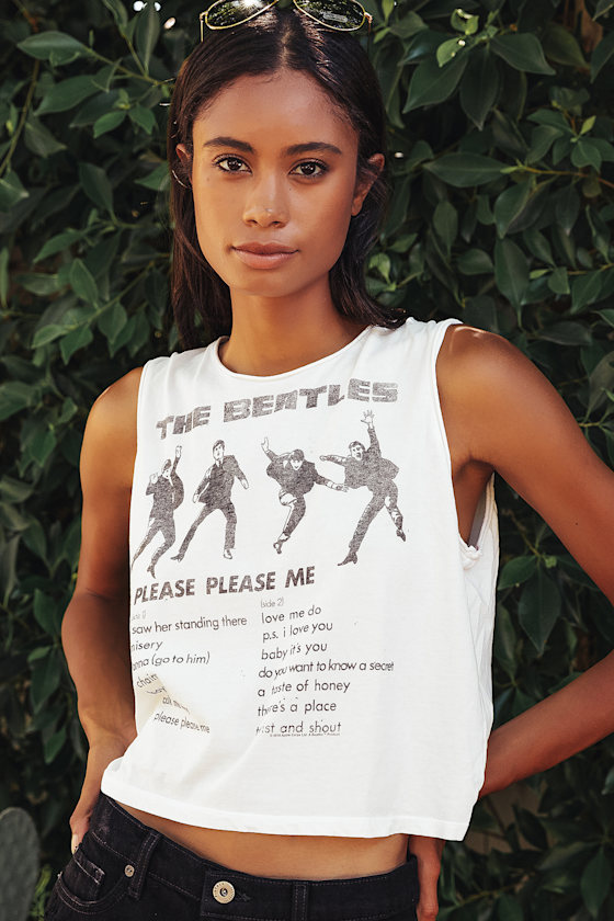 T-shirt Junk Food Beatles - Taille M - Occasion Très Bon état - Graphic Print