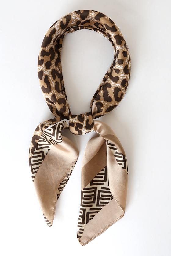 printed satin scarf