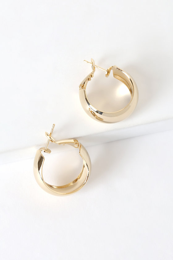 Loop Around Gold Mini Hoop Earrings 3