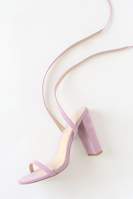 Chic Lavender Heels - Lace-Up Heels - Vegan Suede Heels - Lulus