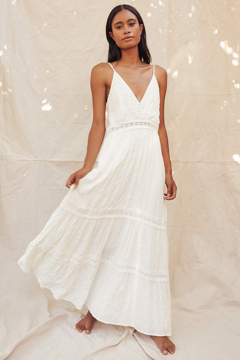 florian lace midi dress in white self-portrait - White Flower Lace Midi Dress