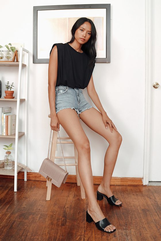 Flair for the Dramatic Black Muscle Tank Top 7