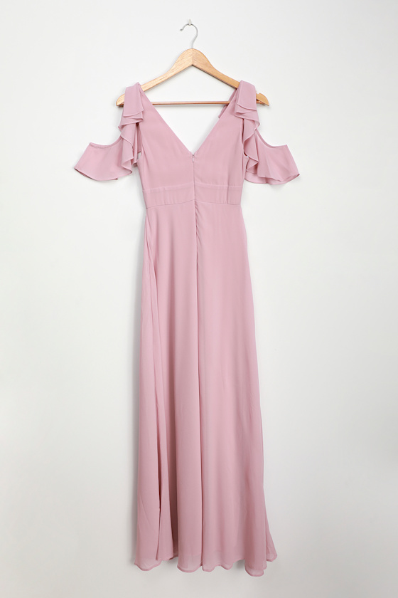lavender cold shoulder dress