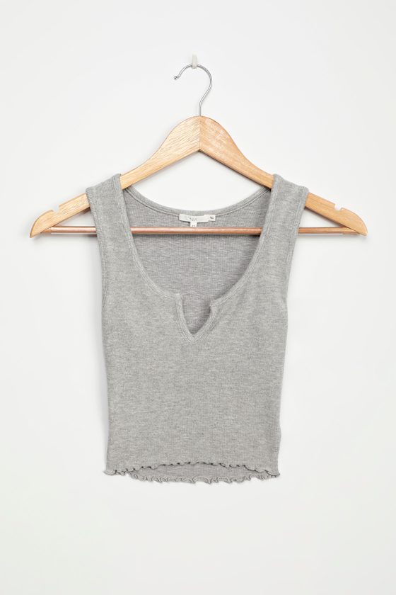 gray tank top crop top