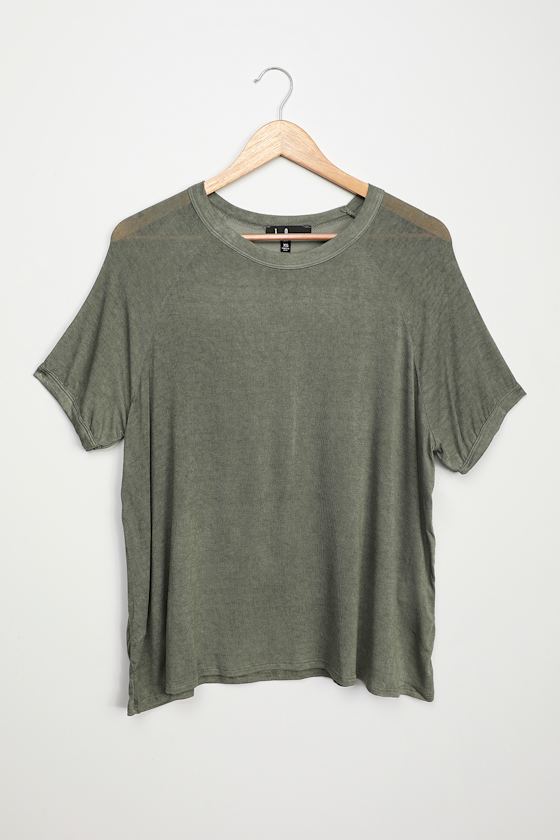 oversized olive green t shirt