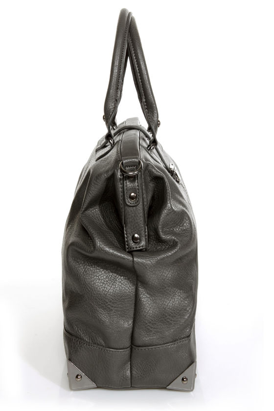 Charcoal Grey Handbag DoctorInspired Bag Vegan Leather Handbag