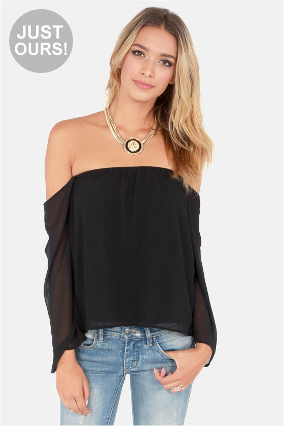 Sexy Off-the-Shoulder Top - Black Top - $32.00 - Lulus