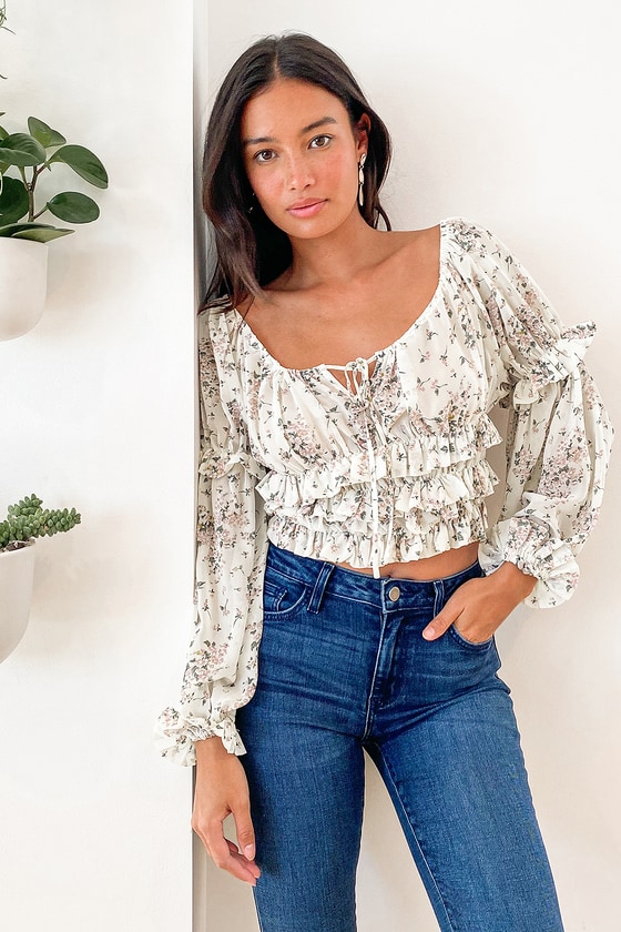 Star of the Grow Floral Longline Blouse