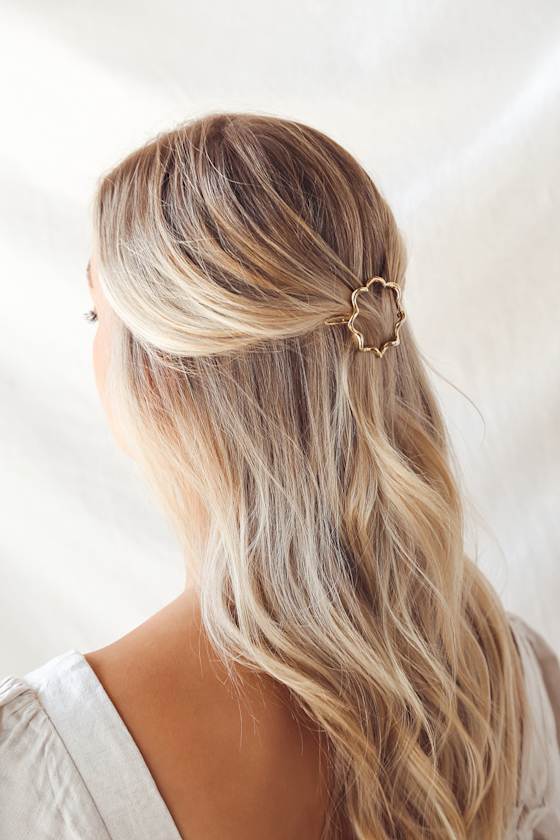 EACH Jewels Heidi Barrette - Gold Hair Pin - Squiggly Hair Clip - Lulus
