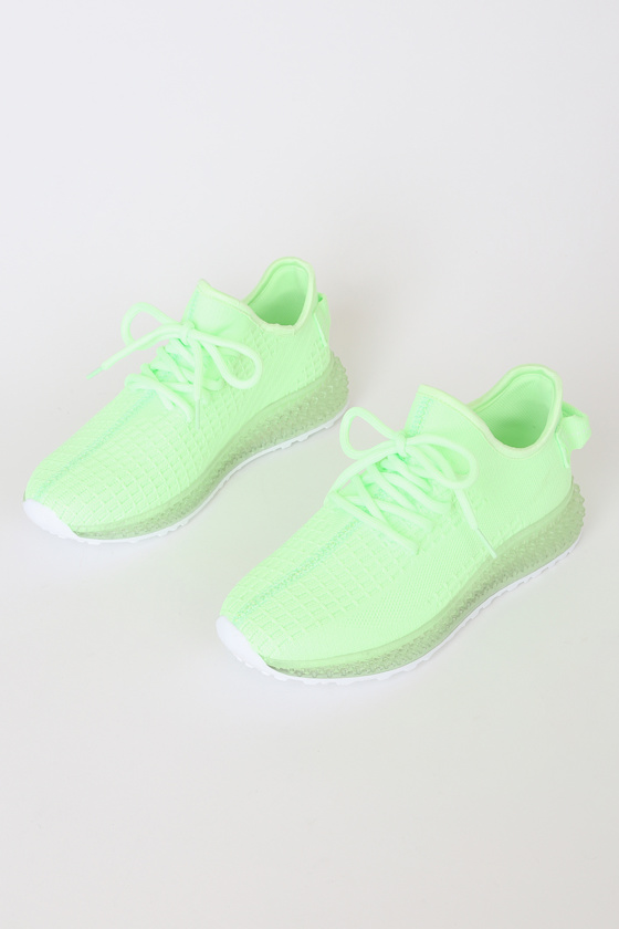 neon green sneakers