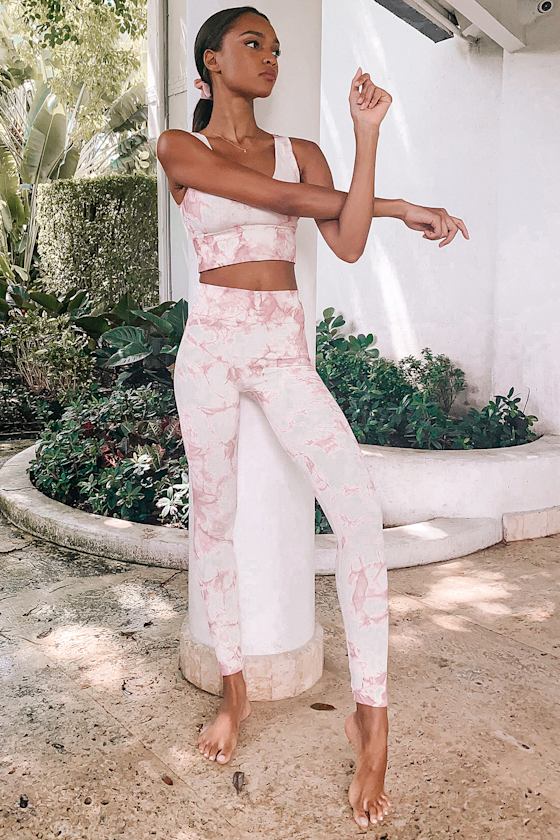 To the Core Mauve Tie-Dye High Waisted Leggings 5