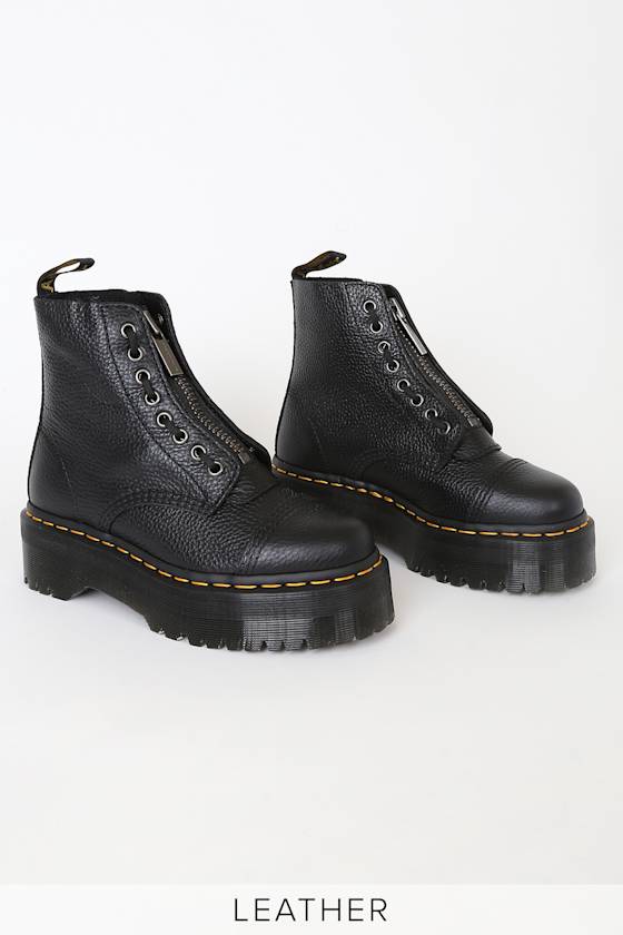 sinclair leather platform boots