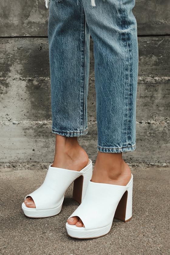 platform mules closed toe