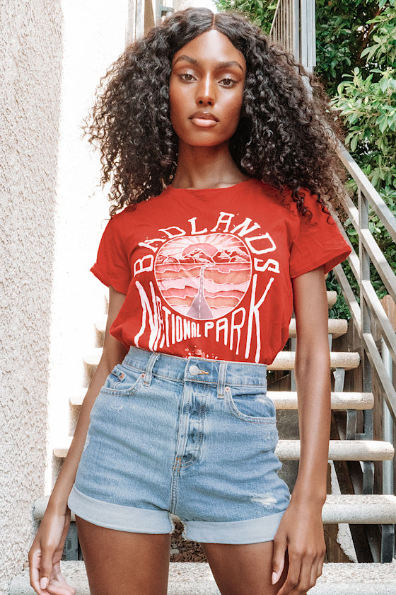 Badlands Red Graphic Tee 7