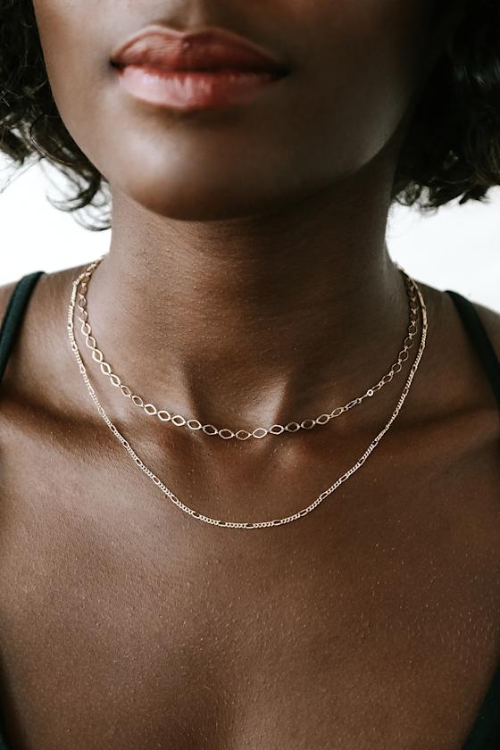 Chic Gold Necklace - Layered Necklace - Layered Chain Necklace - Lulus